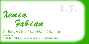 xenia fabian business card